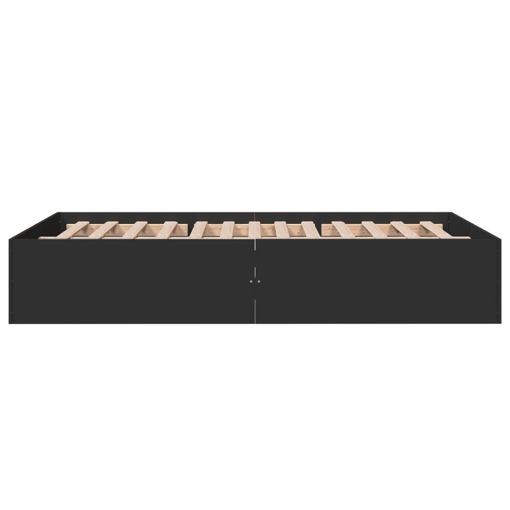 Bettgestell Schwarz 135x190 cm Holzwerkstoff