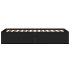 Bettgestell Schwarz 100x200 cm Holzwerkstoff