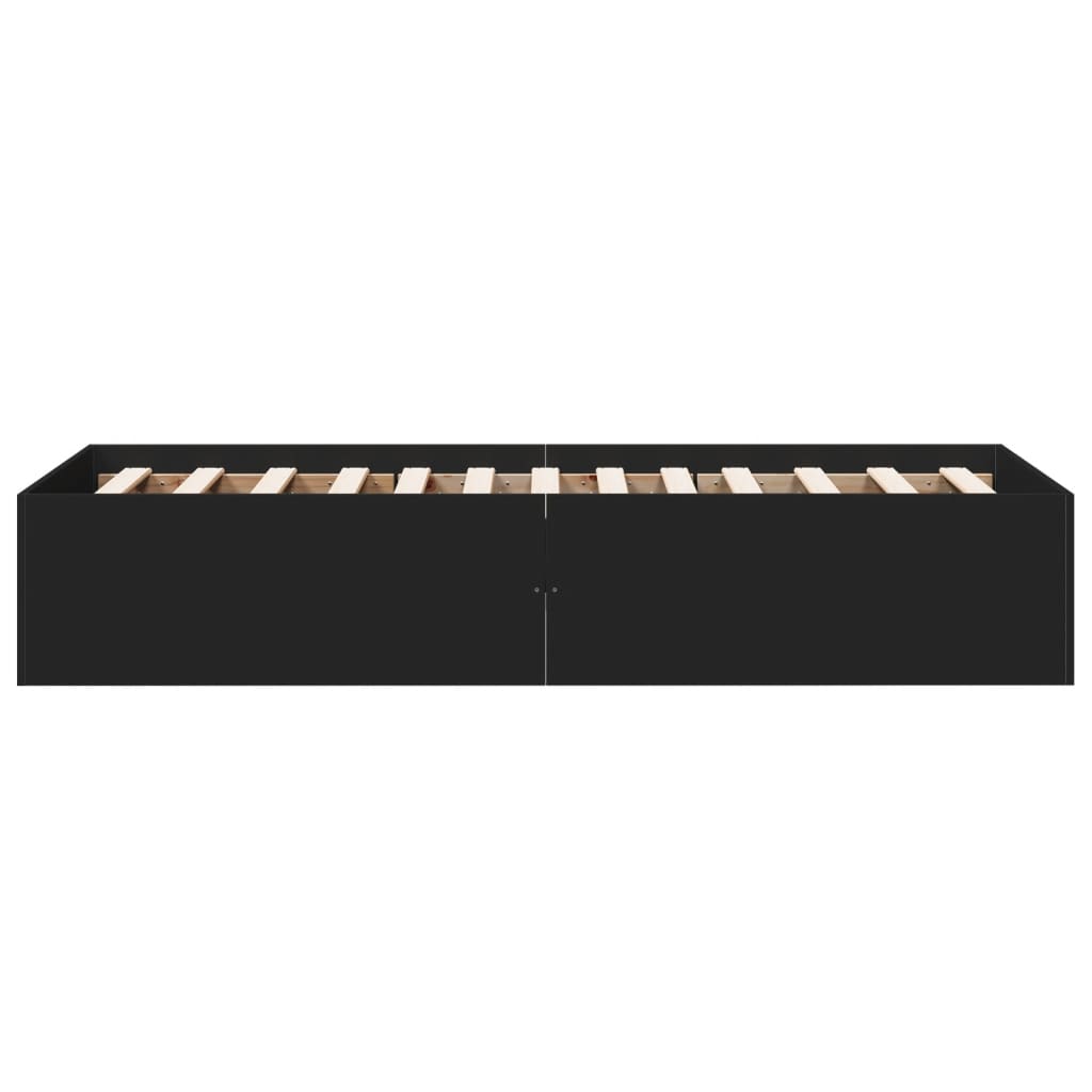 Bettgestell Schwarz 100x200 cm Holzwerkstoff