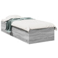 Bettgestell Grau Sonoma 90x200 cm Holzwerkstoff