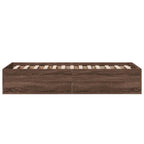 Bettgestell Braun Eichen-Optik 90x200 cm Holzwerkstoff