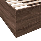 Bettgestell Braun Eichen-Optik 90x200 cm Holzwerkstoff