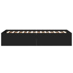 Bettgestell Schwarz 90x190 cm Holzwerkstoff