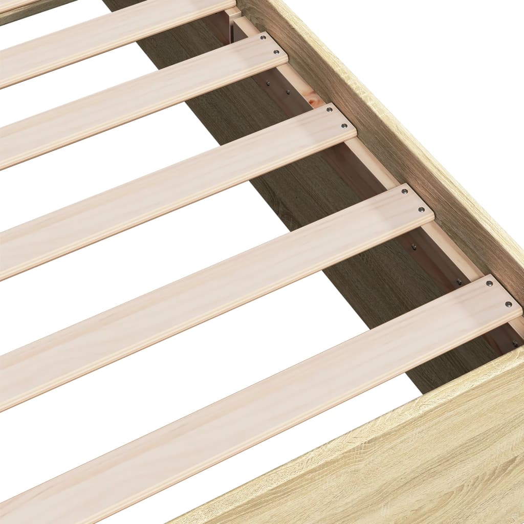 Bettgestell Sonoma-Eiche 90x190 cm Holzwerkstoff