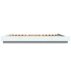 Bettgestell mit LED Weiß 150x200 cm Holzwerkstoff