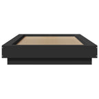 Bettgestell mit LED Schwarz 90x190 cm Holzwerkstoff