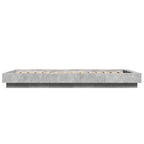 Bettgestell mit LED Betongrau 90x190 cm Holzwerkstoff