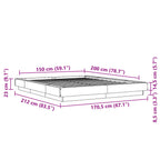 Bettgestell Grau Sonoma 150x200 cm Holzwerkstoff