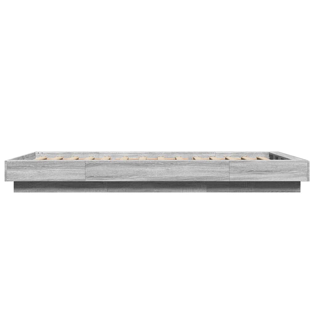 Bettgestell Grau Sonoma 100x200 cm Holzwerkstoff