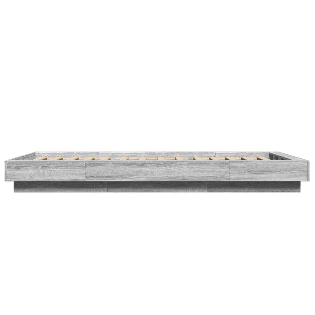 Bettgestell Grau Sonoma 75x190 cm Holzwerkstoff