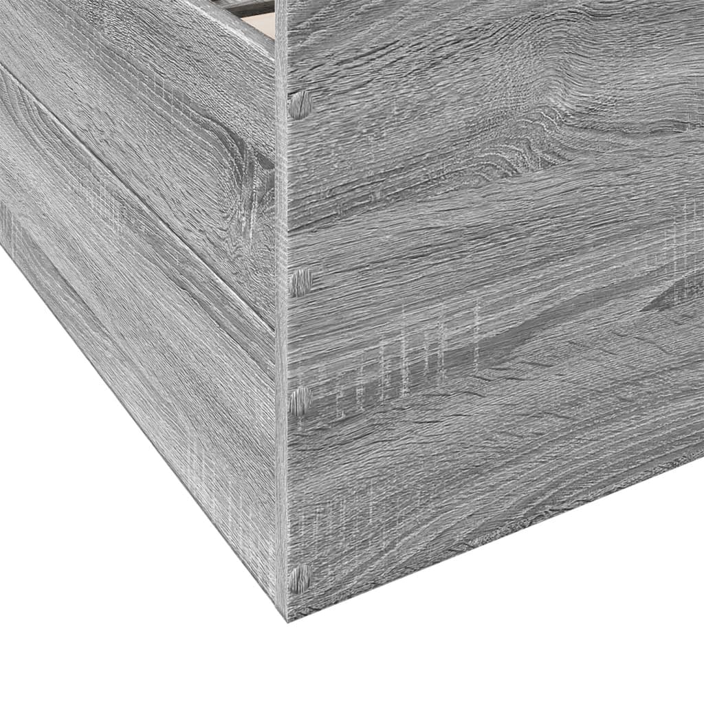 Bettgestell mit Schubladen Grau Sonoma 150x200 cm Holzwerkstoff
