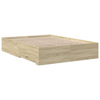 Bettgestell mit Schubladen Sonoma-Eiche 140x190cm Holzwerkstoff