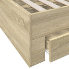 Bettgestell mit Schubladen Sonoma-Eiche 140x190cm Holzwerkstoff
