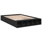 Bettgestell Schwarz 150x200 cm Holzwerkstoff