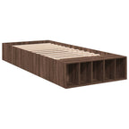 Bettgestell Braun Eichen-Optik 100x200 cm Holzwerkstoff