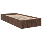 Bettgestell Braun Eichen-Optik 100x200 cm Holzwerkstoff