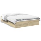 Bettgestell mit Schubladen Sonoma-Eiche 120x190cm Holzwerkstoff