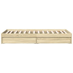Bettgestell mit Schubladen Sonoma-Eiche 90x190 cm Holzwerkstoff