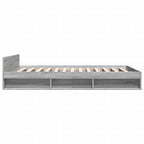 Bettgestell mit Schubladen Grau Sonoma 140x200 cm Holzwerkstoff