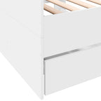 Tagesbett mit Schubladen ohne Matratze Weiß 90x190 cm