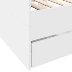 Tagesbett mit Schubladen ohne Matratze Weiß 75x190 cm