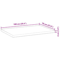 Schreibtischplatte Ölbeschichtung 100x70x4 cm Massivholz Akazie