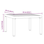 Garten-Couchtisch Schwarz 65x65x40 cm Aluminium