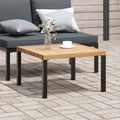 Garten-Couchtisch Schwarz 65x65x40 cm Aluminium