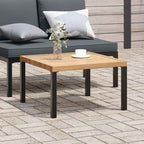 Garten-Couchtisch Schwarz 65x65x40 cm Aluminium