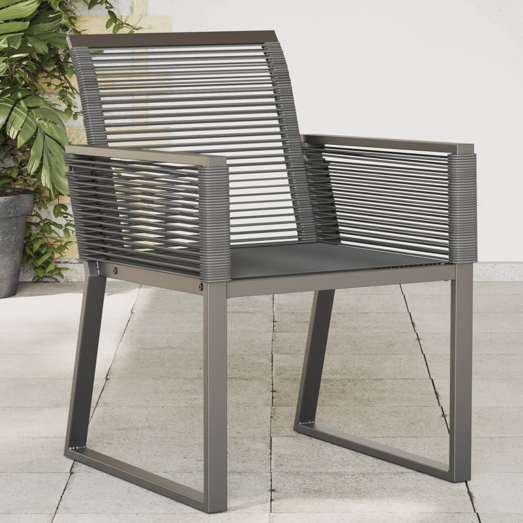 Gartenstühle 2 Stk. Schwarz Poly Rattan