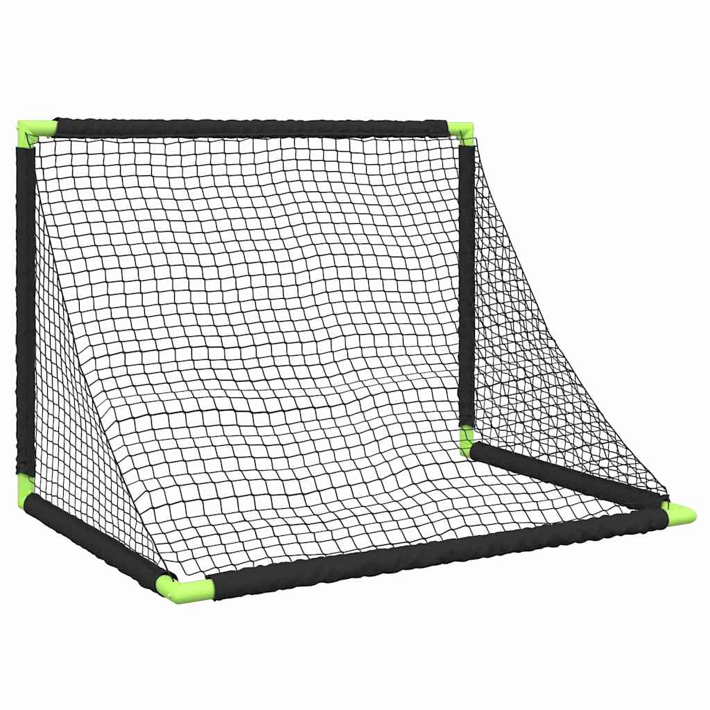 Fußballtor für Kinder Klappbar Schwarz 90x64x64 cm