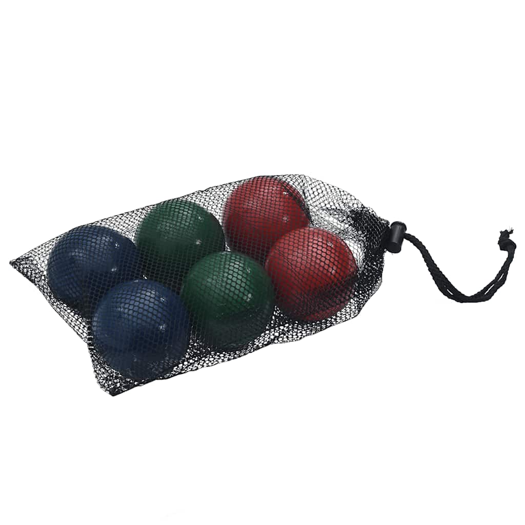 8-tlg. Boccia-Spielset mit Tragetasche Massivholz Kiefer