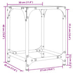 Couchtische mit Glasplatte 2 Stk. Transparent 30x30x40 cm Stahl