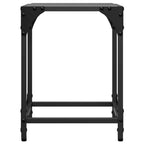 Couchtische mit Glasplatte 2 Stk. Schwarz 30x30x40 cm Stahl