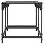Couchtisch mit Glasplatte Schwarz 78,5x40x40 cm Stahl