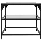 Couchtische mit Glasplatten 2 Stk. Transparent 50x50x45cm Stahl