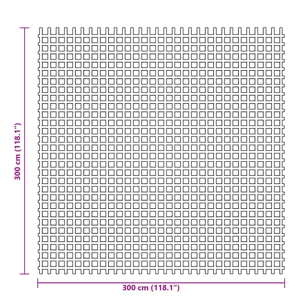 Zeltteppich Blau 3x3 m