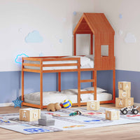 Dach für Kinderbett Wachsbraun 60x89x134,5 cm Massivholz