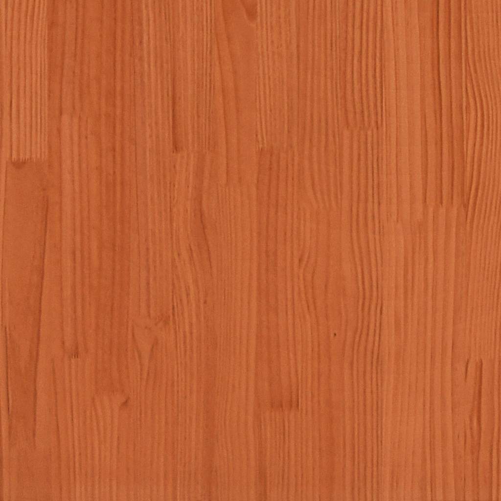 Kinderbett mit Dach Wachsbraun 70x140 cm Massivholz Kiefer