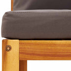 Gartensofa mit Kissen 2-Sitzer Holz Akazie & Seil