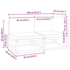 Gartensofa mit Kissen 2-Sitzer Holz Akazie & Seil