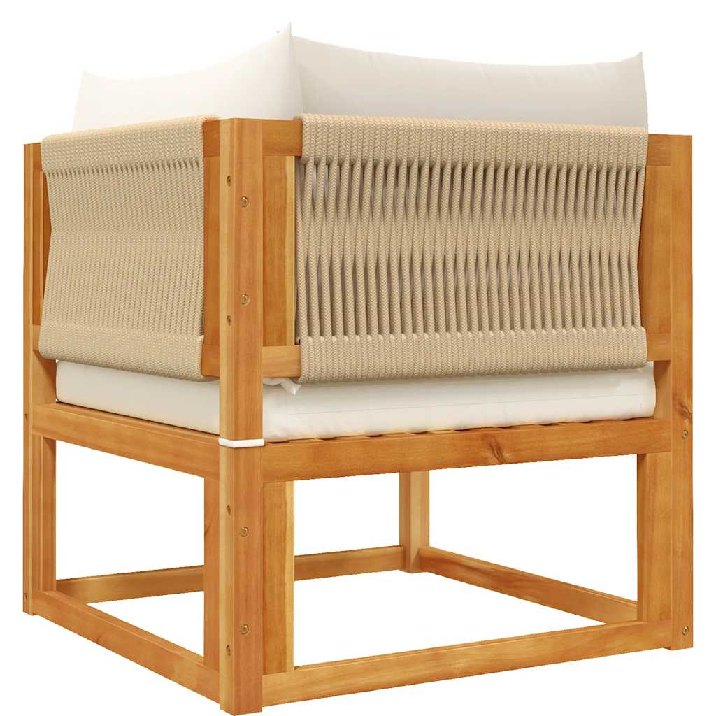 Gartensofa-Ecke mit Kissen Holz Akazie & Seil