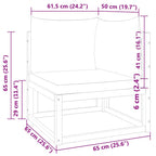 Gartensofa-Ecke mit Kissen Holz Akazie & Seil