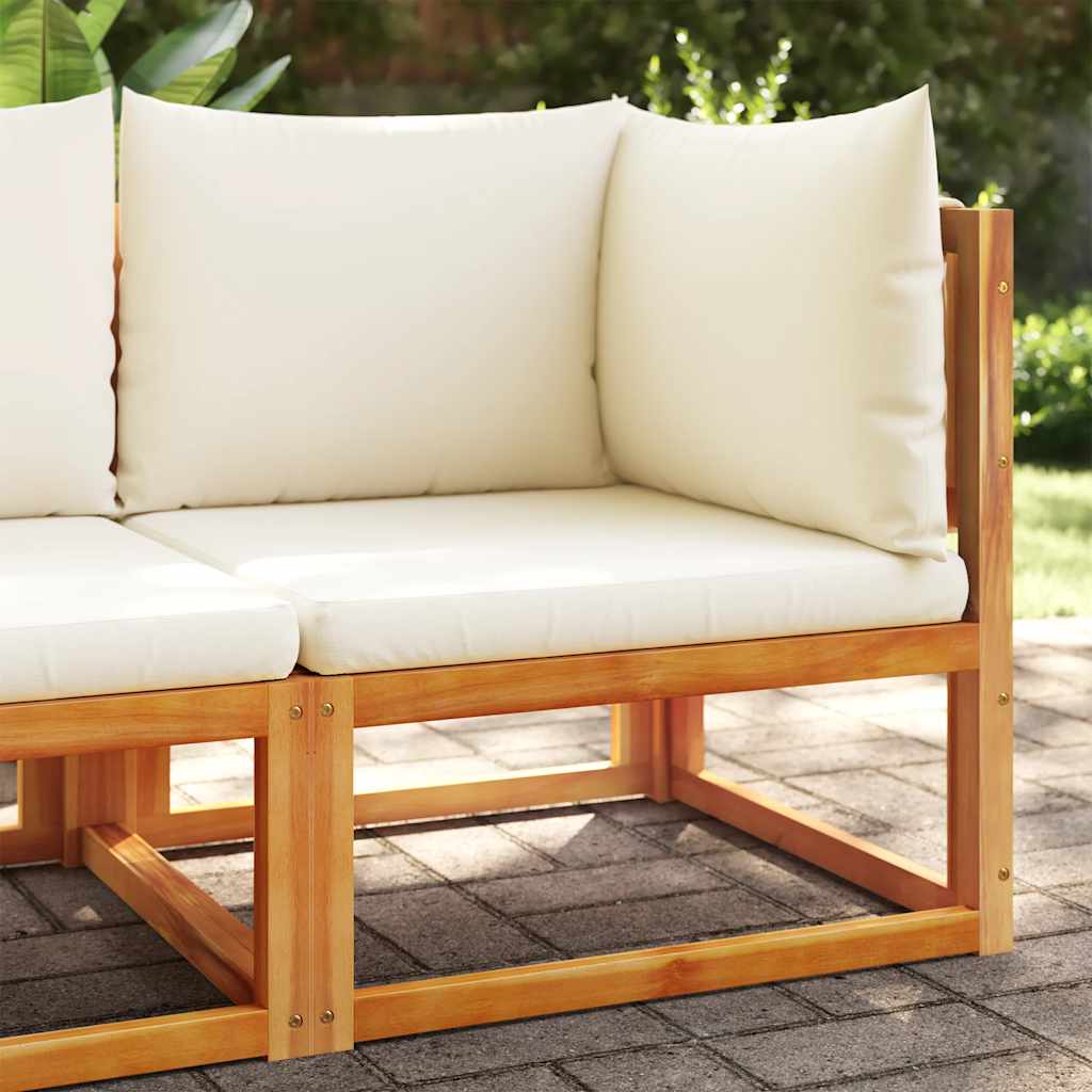 Gartensofa-Ecke mit Kissen Holz Akazie & Seil