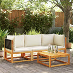 Gartensofa-Ecke mit Kissen Holz Akazie & Rattan