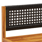 3-tlg. Gartensofa-Set mit Kissen Holz Akazie & Rattan