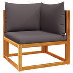 Gartensofa-Ecke mit Kissen Holz Akazie & Rattan