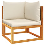 Gartensofa-Ecke mit Kissen Holz Akazie & Rattan
