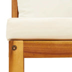 Gartensofa ohne Armlehnen mit Kissen Holz Akazie & Rattan