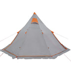 Tipi-Campingzelt 5 Personen Grau Wasserdicht